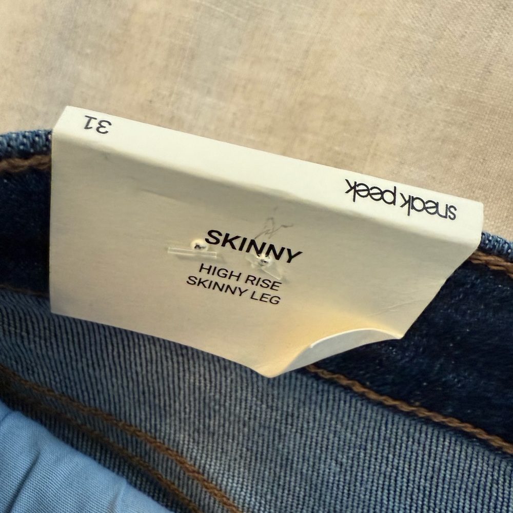 NWT VICI Sneak Peek High-Rise Dark Blue Skinny Jeans - Picture 2 of 5